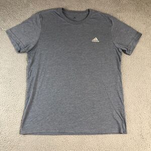 Adidas‎ Shirt Mens Large Gray Sportswear Outdoor Normcore Logo Spell Out